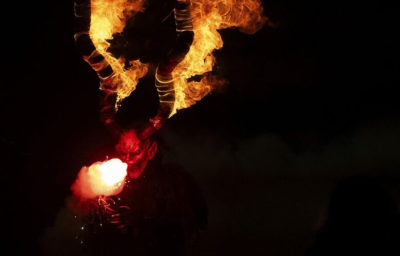 Photograph of Krampus—Saint Nick’s dark companion.