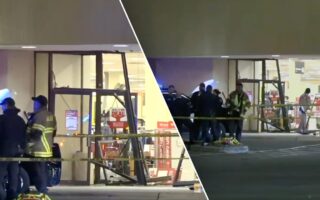 Suspect dies after driving truck into Texas mall