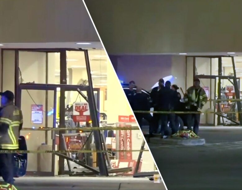 Suspect dies after driving truck into Texas mall