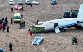 An Azerbaijani Airlines plane headed for Russia crashed hundreds of miles off course. Dozens of people are estimated to have died.