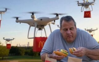 Trump seized on the drone debate to mock Chris Christie.