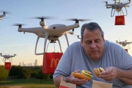 Trump seized on the drone debate to mock Chris Christie.