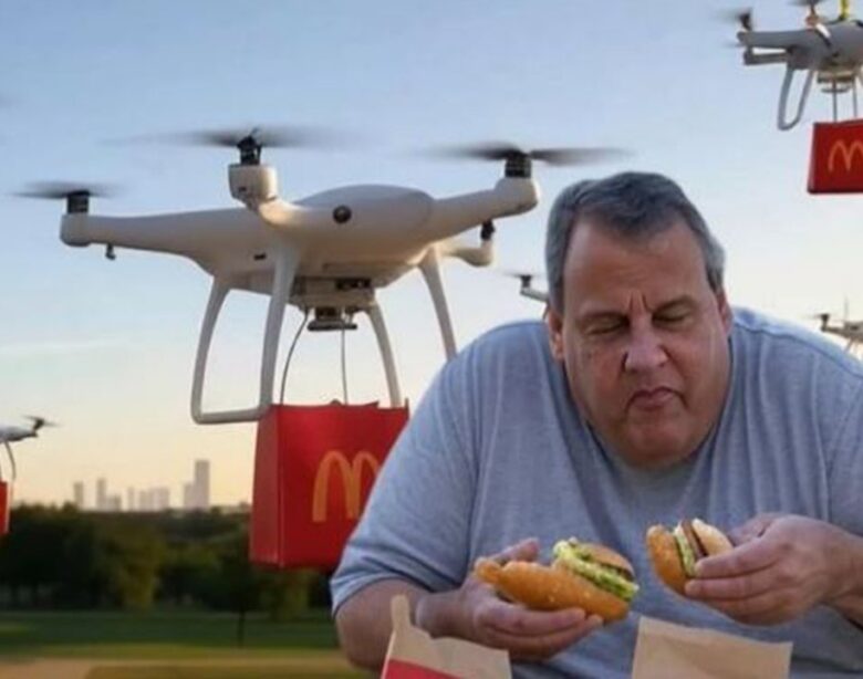 Trump seized on the drone debate to mock Chris Christie.