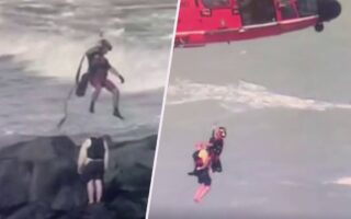 Lost Florida Jet Ski Rescued from rocks off St. Petersburg coast, Lucie Inlet: Video