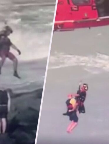 Lost Florida Jet Ski Rescued from rocks off St. Petersburg coast, Lucie Inlet: Video