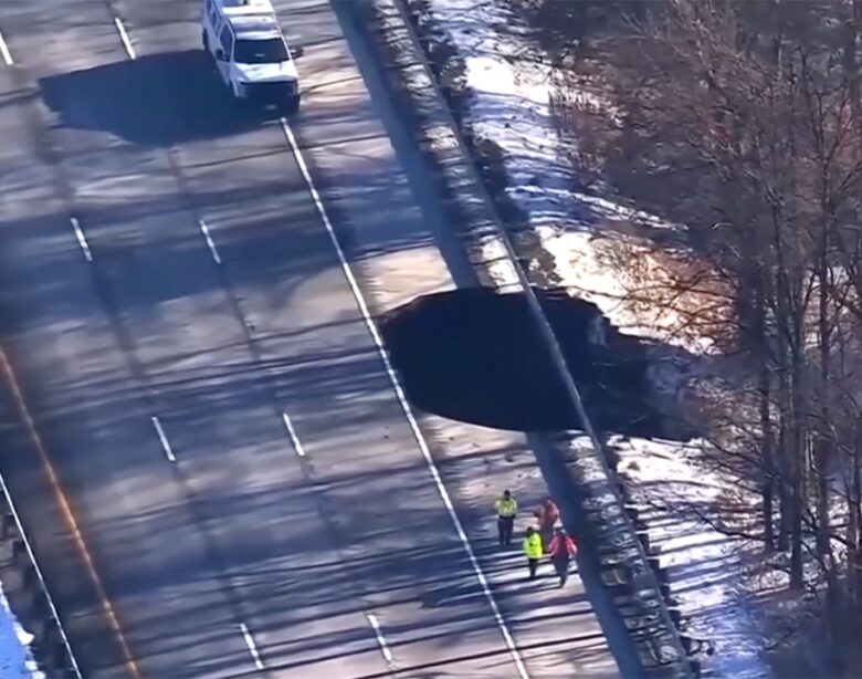 Sinkhole in New Jersey closes I-80 after part collapses into abandoned mine