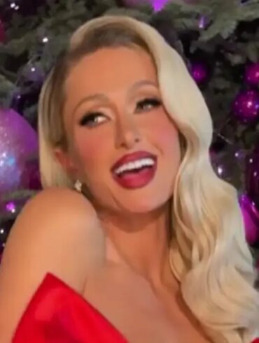 Paris Hilton goes nearly naked in racy Christmas photoshoot