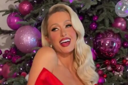 Paris Hilton goes nearly naked in racy Christmas photoshoot