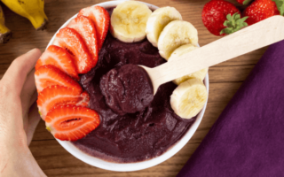 Sorvete de Açaí com Banana e Mel!