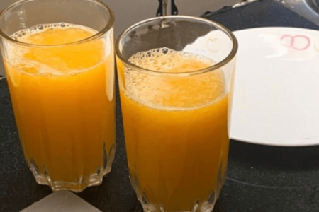 Suco de Laranja e Gengibre Natural!