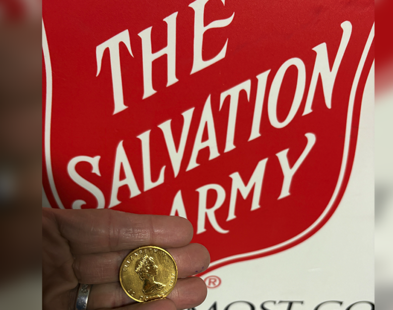 Thousands of dollars worth of rare gold coins were dropped into a Salvation Army bin by an anonymous holiday donor.