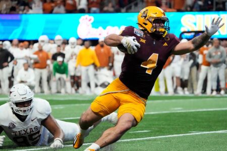 Cam Skattebo silences fans by accusing ASU star running back of late before Peach Bowl